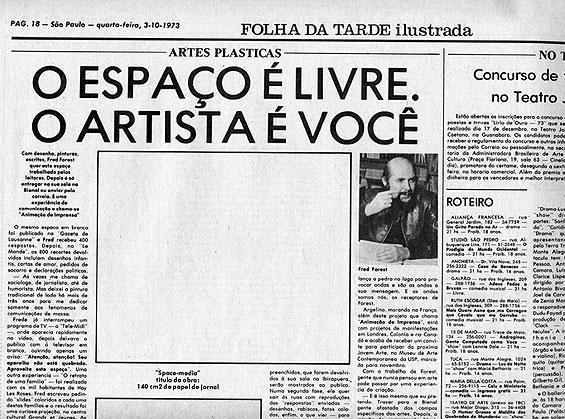3-Exp�rience de presse participative avec le grand quotidien br�silien Folha de Sao Paulo, 1973