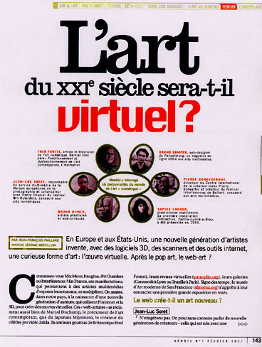 54-Article dans la revue Newbiz, Paris f�vrier 2001